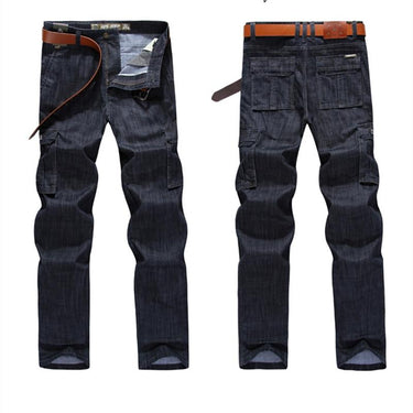 Big Size 29-40 42 Cargo Multi Pocket Jeans for Men in Casual Military Style  -  GeraldBlack.com