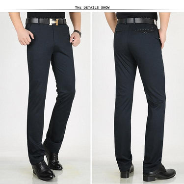 Big Size Men's Formal Business Straight Suit Pants Trousers for Summer - SolaceConnect.com