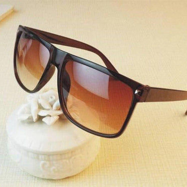 Big Square Frame Flat Top Retro Fashion Sunglasses for Women & Men  -  GeraldBlack.com