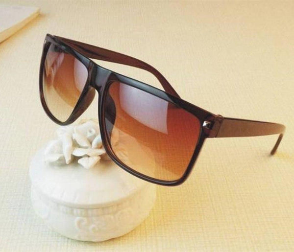 Big Square Frame Flat Top Retro Fashion Sunglasses for Women & Men  -  GeraldBlack.com