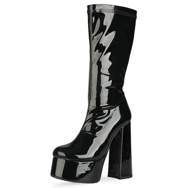 Black 1 Big Size 43 Women Colorful Platform Boots Sexy Designer High Heel Gothic Shoes  -  GeraldBlack.com