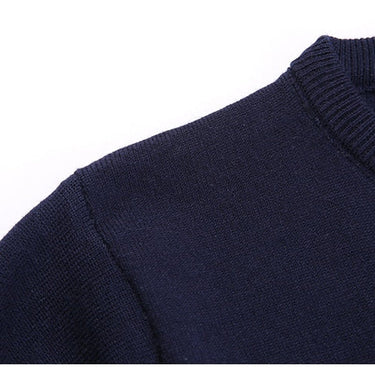 Black 1 Color Casual Thick Warm Winter Men's Luxury Knitted Pullover Sweater Wear Jersey Fashions 71819  -  GeraldBlack.com