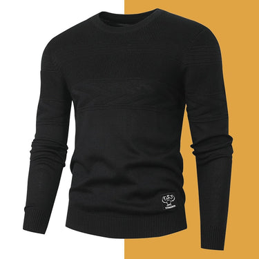 Black-2113 Men's Pullover Sweater Fashion Soft Autumn Slim Sweater Jersey Knitwear Winter Jumper Tops Sweatshirt Plus Size  -  GeraldBlack.com