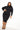 Black Color Long Sleeved Bodycon Sweater Dress with Knot Detail  -  GeraldBlack.com