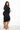 Black Color Long Sleeved Bodycon Sweater Dress with Knot Detail  -  GeraldBlack.com