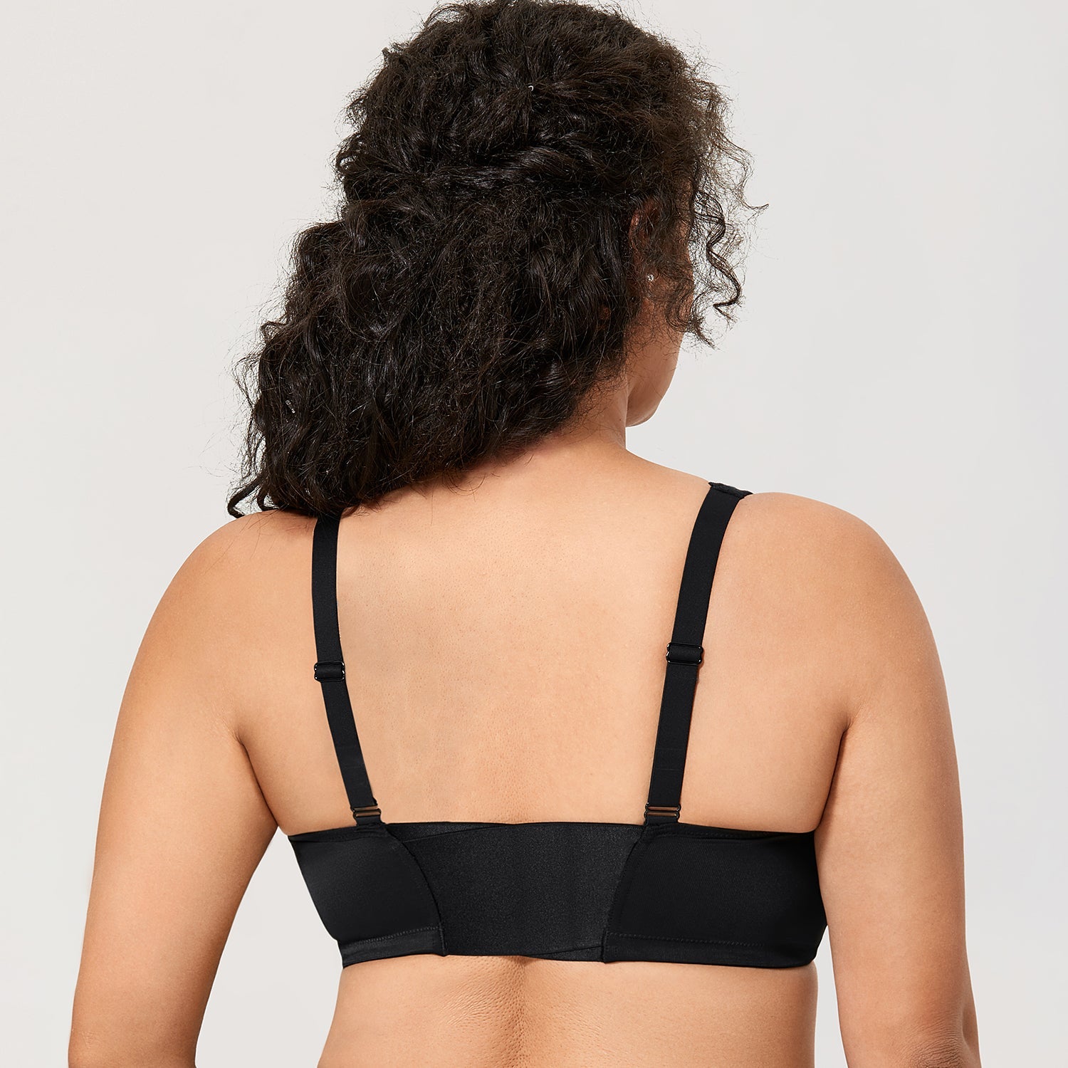 Lace Racer Black Floral Lace Racerback Full Coverage Underwire Bra for Women ...