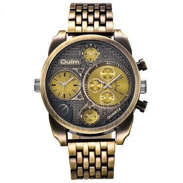 Black Gold Individuality Big Luxury Quartz Full Steel Watch for Men - SolaceConnect.com