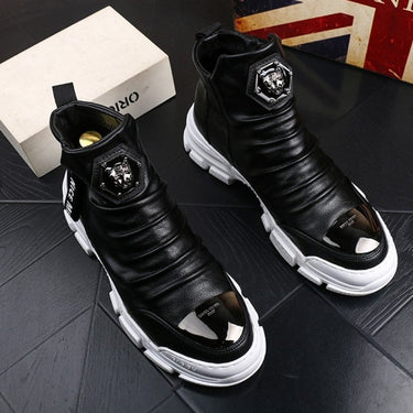 Black gold madman lion casual hi-top masculine men's absorb youth soft shoes of high quality b5  -  GeraldBlack.com