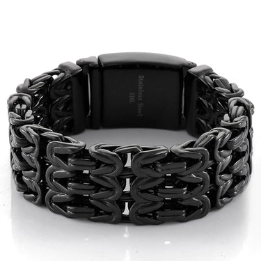 Black Gold Plated Man Bracelet 316L Stainless Steel Double Row V Chain Hand Wrist Bracelets Jewelry Gifts For Boyfriend  -  GeraldBlack.com