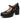 Black Hollow Women Mary Jane Pumps Genuine Leather Sheepskin High Heels Elegant Retro Square Round Toe Ladies  -  GeraldBlack.com