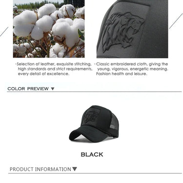 Black Leopard Print Curved Mesh Snapback Hip Hop Unisex Baseball Caps  -  GeraldBlack.com