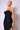 Black MEdium Stretch Spaghetti Strap Pleated Bust High Side Slit Maxi Dress  -  GeraldBlack.com