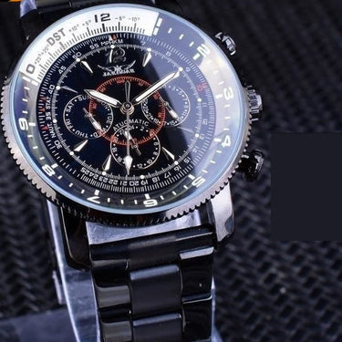 Black Miltary Luminous Hands Stainless Steel Men's Automatic Watches  -  GeraldBlack.com