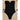 Black One Piece Hollow Out Ring Decor Push up Bathing Suit Swimwear  -  GeraldBlack.com