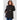 Black Plus Size Parallel Quilt Faux Fur Hood Padded Long Puffer Belted Jacket  -  GeraldBlack.com