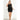 Black Plus Size Solid Sleeveless Bodycon Mini Dress with Half Zip Closure  -  GeraldBlack.com