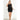 Black Plus Size Solid Sleeveless Bodycon Mini Dress with Half Zip Closure  -  GeraldBlack.com