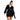 Black Plus Size Velvet Bishop Sleeve Shirred Tie Detail Mini Dress  -  GeraldBlack.com