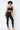 Black Ruched Croptop with Matching See Through Side Panel Leggings for Women - SolaceConnect.com