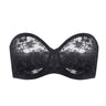 Black Sexy Transparent Lace Underwire Strapless Minimizer Bra for Women  -  GeraldBlack.com