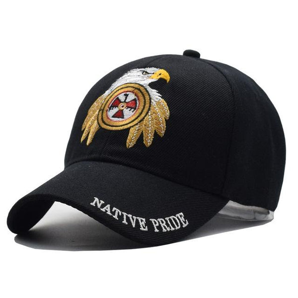 Black USA Flag Eagle Embroidery Casual Unisex Snapback Baseball Cap - SolaceConnect.com