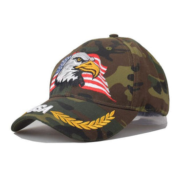 Black USA Flag Eagle Embroidery Casual Unisex Snapback Baseball Cap  -  GeraldBlack.com