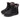 Black Warm Plush Round Toe Zipper Waterproof Ankle Boots for Women  -  GeraldBlack.com