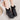 Black Warm Plush Zipper Round Toe Waterproof Boots for Women  -  GeraldBlack.com