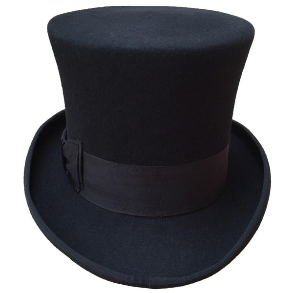 Black Wool Gentleman Steampunk Wedding Groom Cylinder Chimney Top Hat ...