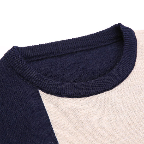 Blue Color Casual Thick Warm Winter Men's Luxury Knitted Pullover Sweater Wear Jersey Fashions 71819  -  GeraldBlack.com