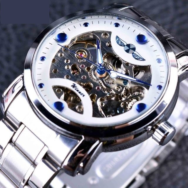 Blue Ocean Casual Designer Fashion Stainless Steel Men's Skeleton Watch - SolaceConnect.com