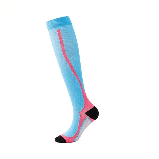 Blue Pink Compression Blood Circulation Promotion Slimming Socks for Men  -  GeraldBlack.com