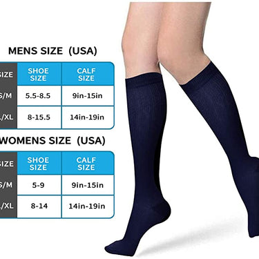 Blue Yellow Compression Blood Circulation Promotion Slimming Socks for Men  -  GeraldBlack.com