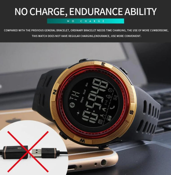 Bluetooth Digital Smart Watch for Apple IOS & Android with 50m Waterproof  -  GeraldBlack.com