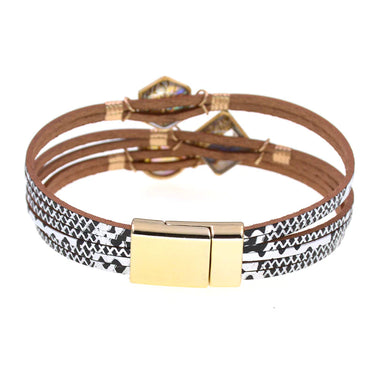 Bohemia Fashion Charm Geometric Pattern Leather Bracelets for Women  -  GeraldBlack.com