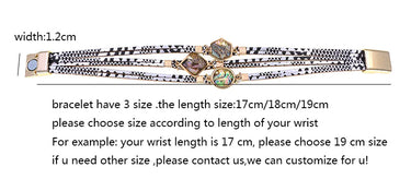 Bohemia Fashion Charm Geometric Pattern Leather Bracelets for Women  -  GeraldBlack.com