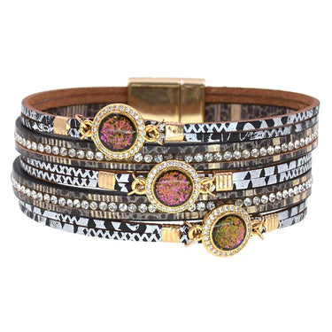 Bohemia Fashion Luxury Charm Zinc Alloy Leather Bracelets for Women  -  GeraldBlack.com