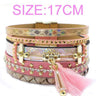 Bohemian Women's Jewelry Leather Bracelet with Tassel & Crystal - SolaceConnect.com
