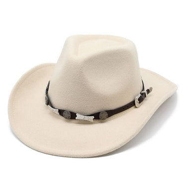 British Style Western Cowboy Hat For Men Classic Cowgirl Felt Jazz Hat With Leather gorros hombre  -  GeraldBlack.com