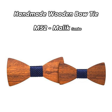 British Style Wooden Bowtie for Female Children Groom Wedding Suits - SolaceConnect.com