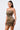 Brown Leopard Print Knitted Satin Spaghetti Strap Mini Dress  -  GeraldBlack.com