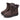 Brown Warm Plush Round Toe Zipper Waterproof Ankle Boots for Women  -  GeraldBlack.com