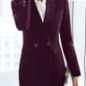 Burgundy Color Office Lady Style Formal Business Suit Blazer for Women  -  GeraldBlack.com
