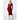 Burgundy Color Trendy Front Shirring Cut-out Long Sleeved Dress  -  GeraldBlack.com