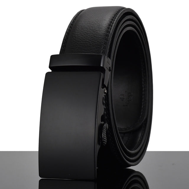 Business Fashion Men's Automatic Alloy Buckle Leather Luxury Belts  -  GeraldBlack.com