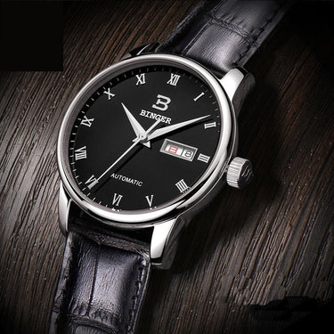 Business Slim Automatic Mechanical Stainless Steel Watch for Men  -  GeraldBlack.com