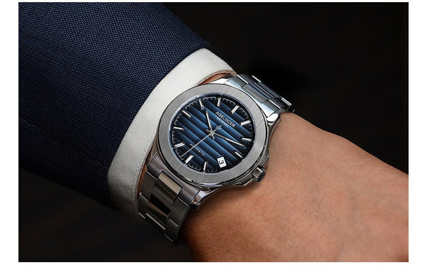 Business Style Automatic Mechanical Sapphire Date Dial Watch for Men - SolaceConnect.com