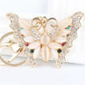 Butterfly Rhinestone Crystal Pendant Charm Key Chain for Purse or Bag  -  GeraldBlack.com