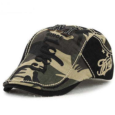 Camouflage Casual Cotton Sun Hat Patchwork Beret Caps for Men Women  -  GeraldBlack.com