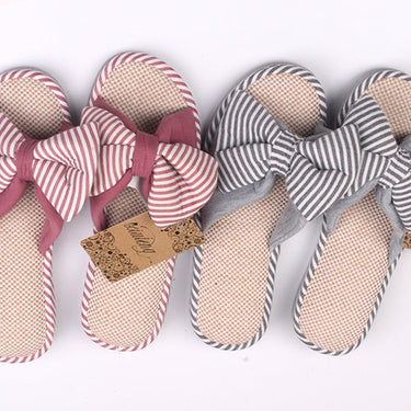 Candy Color Warm Winter Home Slippers with Bowtie for Bedroom & Indoor  -  GeraldBlack.com